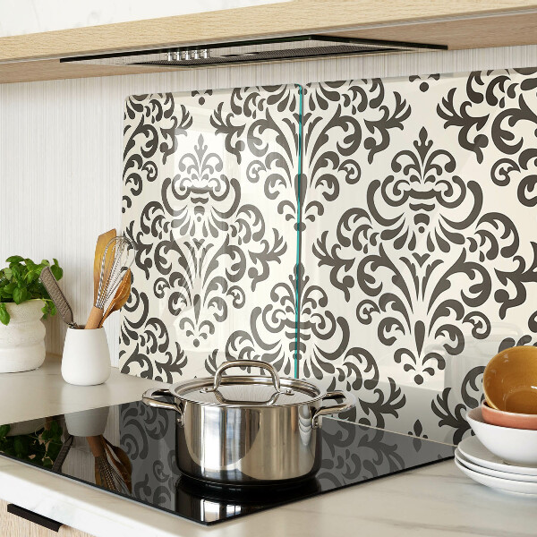 Szklana deska kuchenna Wzór roślinny w stylu barokowym