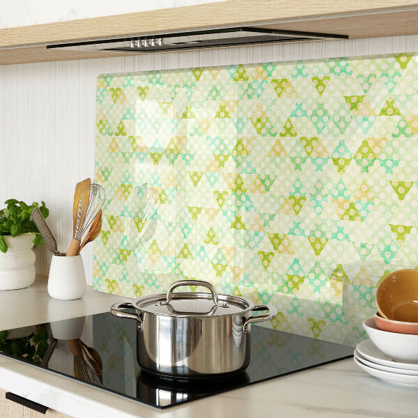 Tabla de cortar de cristal Geometría en colores pastel