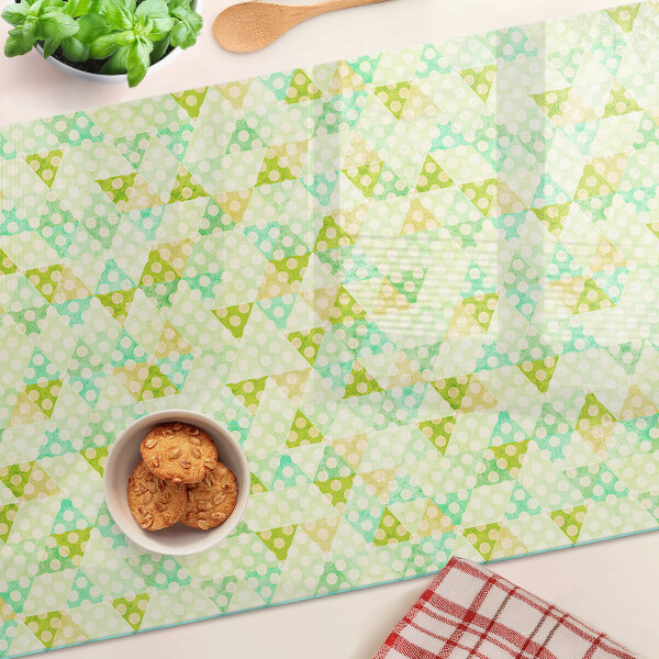 Deska kuchenna szklana Geometria w pastelowych kolorach