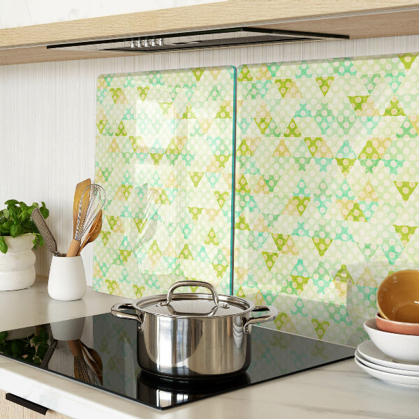 Deska kuchenna szklana Geometria w pastelowych kolorach