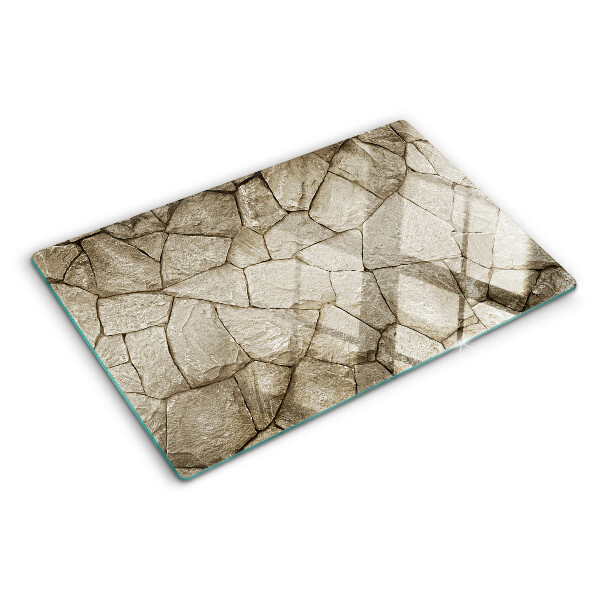 Tabla de cortar de cristal Mosaico de piedra en tonos marrones