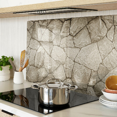 Szklana deska kuchenna Kamienna mozaika w odcieniach brązu