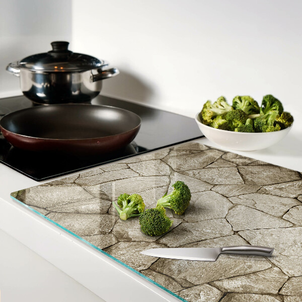 Tabla de cortar de cristal Mosaico de piedra en tonos marrones