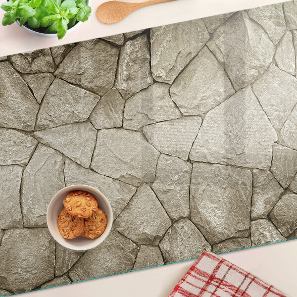 Tabla de cortar de cristal Mosaico de piedra en tonos marrones