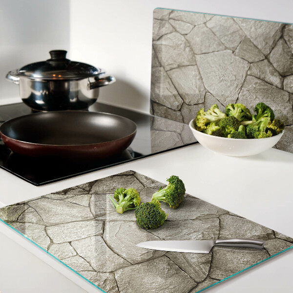 Tabla de cortar de cristal Mosaico de piedra en tonos marrones