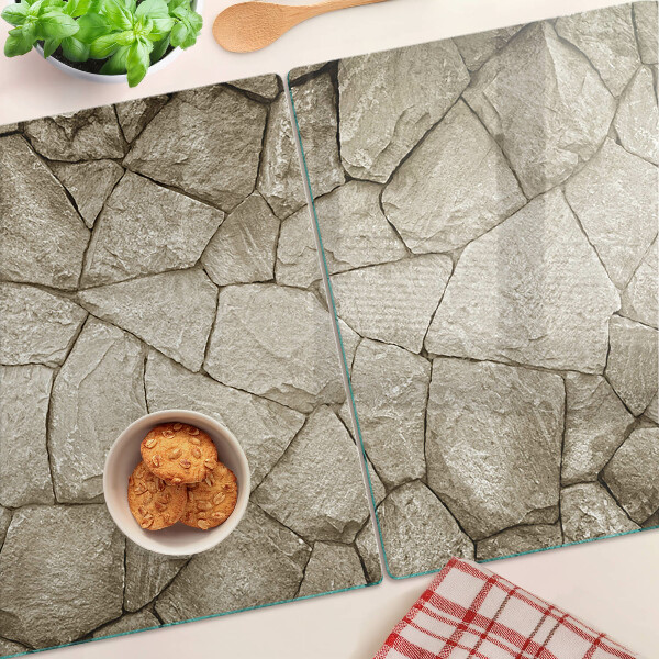 Tabla de cortar de cristal Mosaico de piedra en tonos marrones