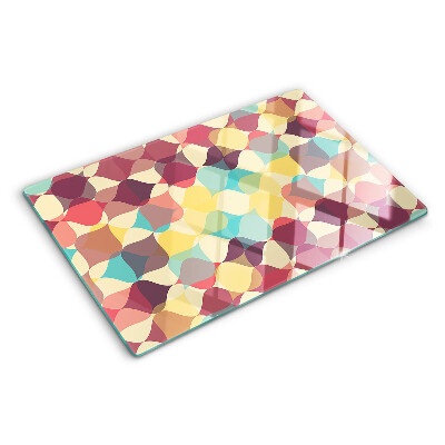 Tabla para cortar La geometría de los círculos de colores