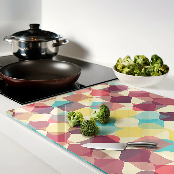 Tabla para cortar La geometría de los círculos de colores