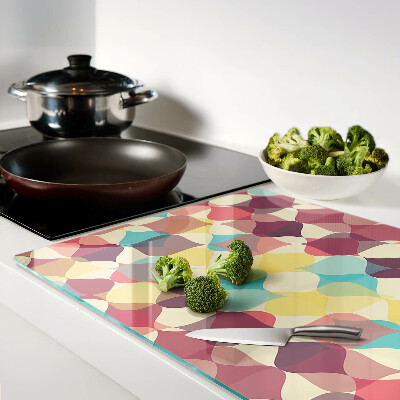 Tabla para cortar La geometría de los círculos de colores