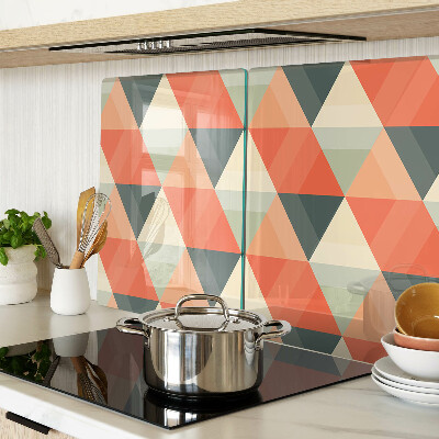 Tabla de cortar de cristal Triángulos en tonos naranja