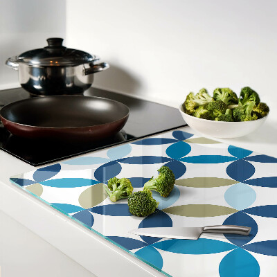 Tabla de cortar Hojas geométricas en diferentes colores.