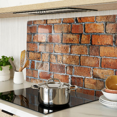 Tabla de cocina pared de ladrillos