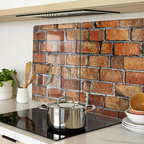 Szklana deska do krojenia Ceglana ściana