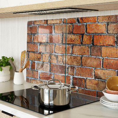 Tabla de cocina pared de ladrillos