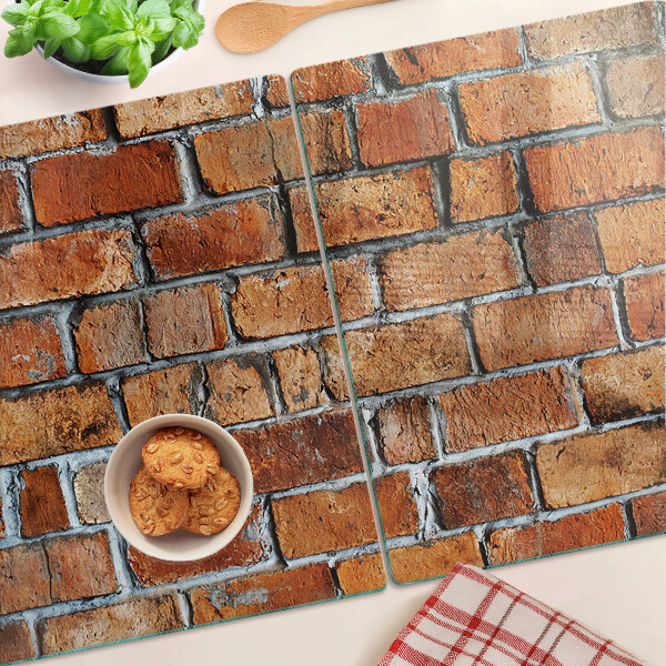 Szklana deska do krojenia Ceglana ściana