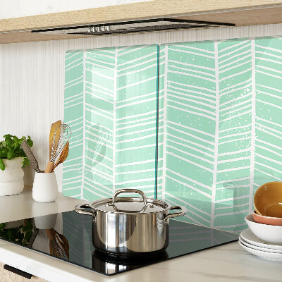 Tabla para cortar Rayas verdes con líneas blancas