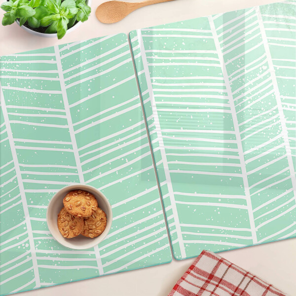Tabla para cortar Rayas verdes con líneas blancas