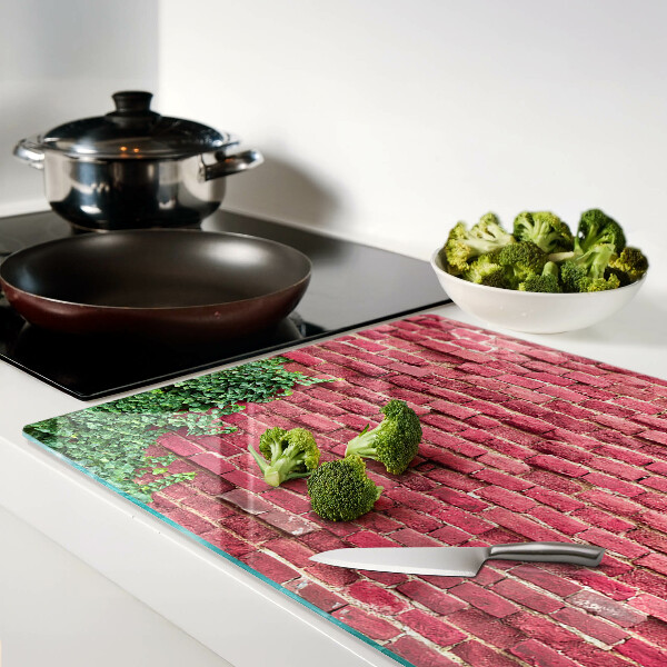 Tabla de cocina Muro de ladrillo con vegetación