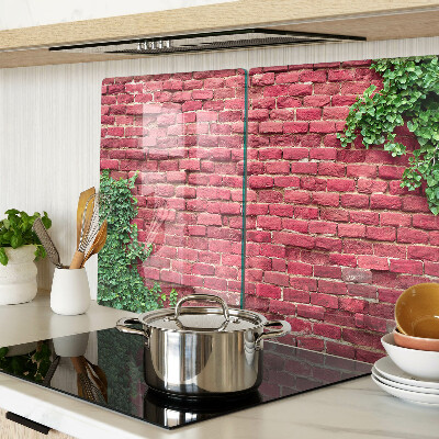 Tabla de cocina Muro de ladrillo con vegetación