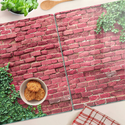 Tabla de cocina Muro de ladrillo con vegetación