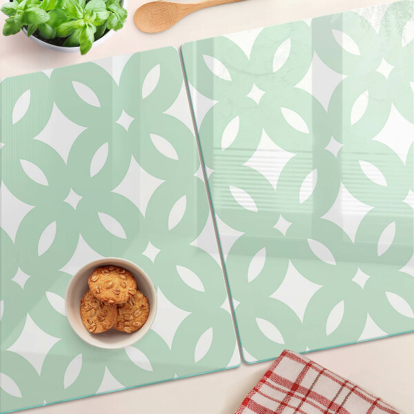 Szklana deska do krojenia Geometryczne wzory w pastelowych kolorach