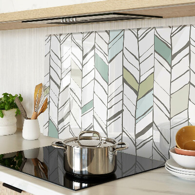 Tabla de cortar de cristal Patrones de hojas en tonos verdes