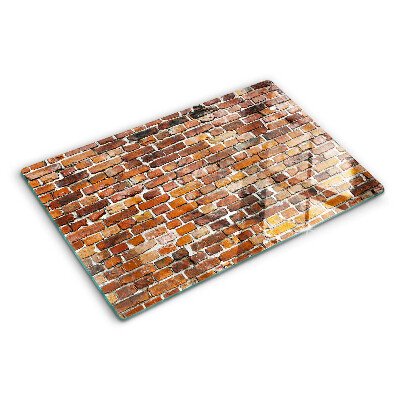 Szklana deska kuchenna Ceglana ściana