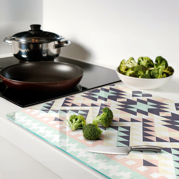Tabla de cocina Motivo geométrico en colores pastel