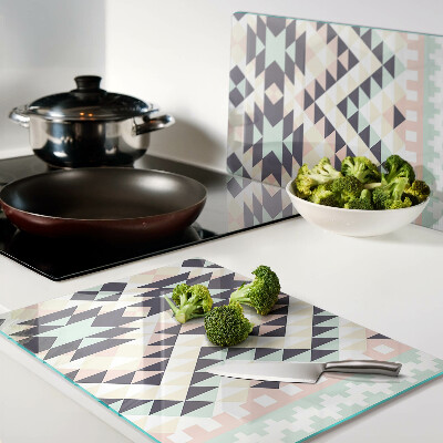 Tabla de cocina Motivo geométrico en colores pastel