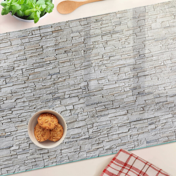 Deska kuchenna szklana Kamienna ściana z cegieł