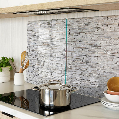 Deska kuchenna szklana Kamienna ściana z cegieł