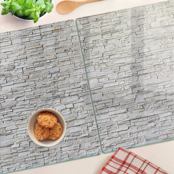 Deska kuchenna szklana Kamienna ściana z cegieł