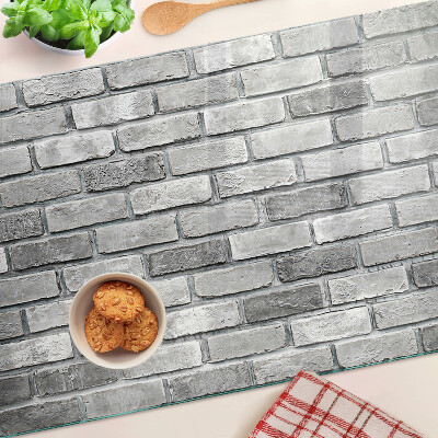 Szklana deska do krojenia Ceglana ściana w odcieniach szarości