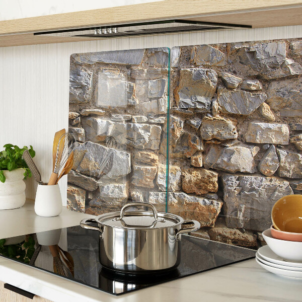 Szklana deska kuchenna Kamienna ściana