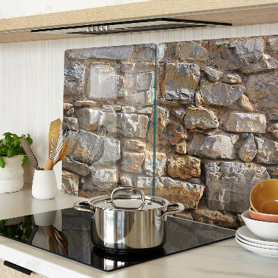Szklana deska kuchenna Kamienna ściana