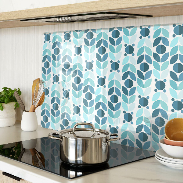 Tabla para cortar Hojas en tonos azules