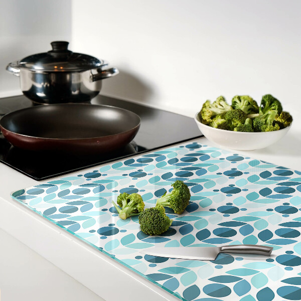 Tabla para cortar Hojas en tonos azules