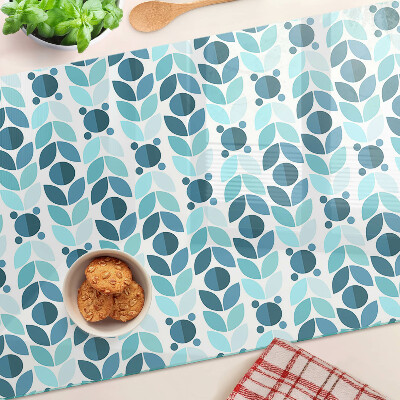 Tabla para cortar Hojas en tonos azules