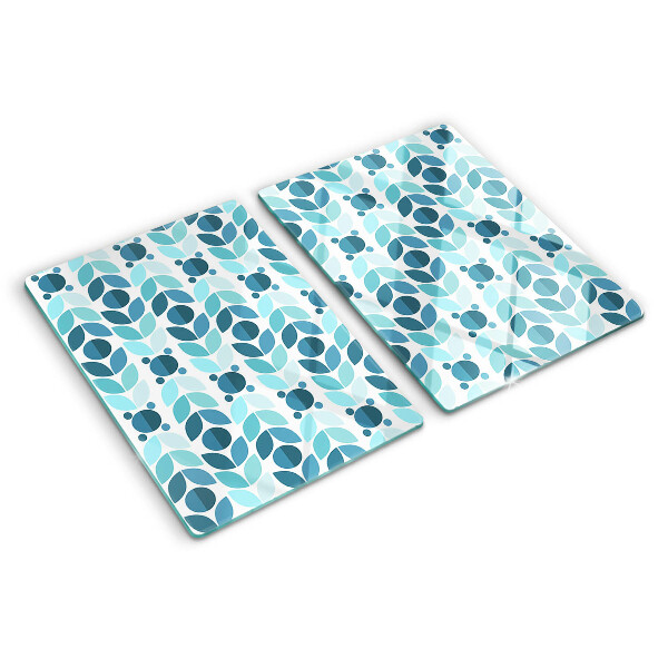 Tabla para cortar Hojas en tonos azules