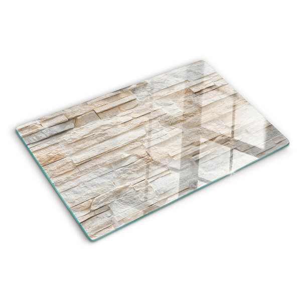 Tabla de cortar de cristal Piedra natural en tonos beige