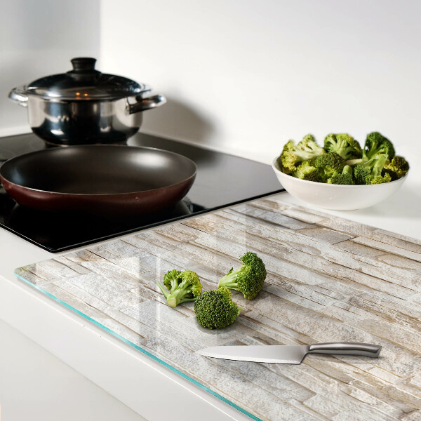 Tabla de cortar de cristal Piedra natural en tonos beige