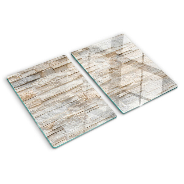 Tabla de cortar de cristal Piedra natural en tonos beige
