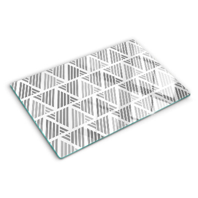 Deska kuchenna szklana Geometryczne wzory w odcieniach szarości