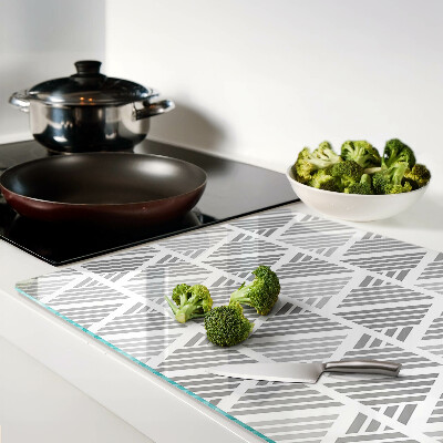 Tabla de cocina Patrones geométricos en tonos de gris