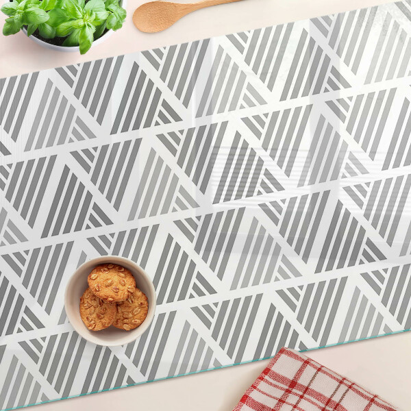 Tabla de cocina Patrones geométricos en tonos de gris