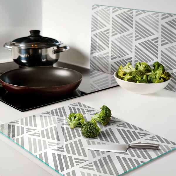 Tabla de cocina Patrones geométricos en tonos de gris
