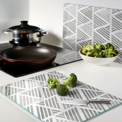 Tabla de cocina Patrones geométricos en tonos de gris