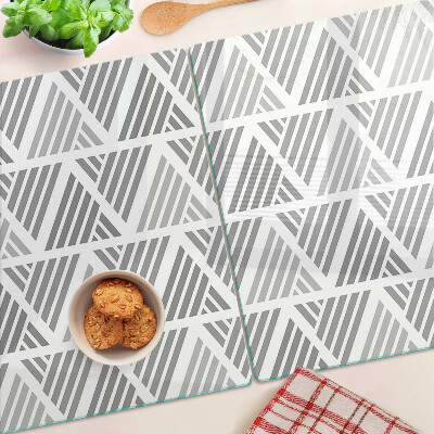 Tabla de cocina Patrones geométricos en tonos de gris
