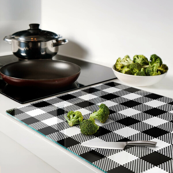 Tabla de cortar de cristal Motivo de cuadros