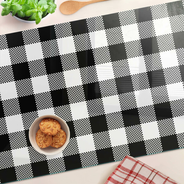 Tabla de cortar de cristal Motivo de cuadros